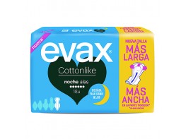 Evax compresas cottonlike noche alas 18und