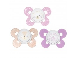 Chicco Chupete physio silicona niña 6-16 meses 2u