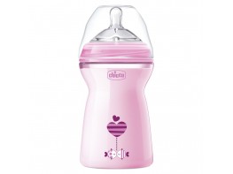 Chicco Natural Feeling biberón rosa 6m 330 ml