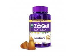 ZzzQuil NATURA gummies Plátano y Mango de Melatonina 1mg y Valeriana 
60u.