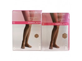Farmalastic Media Larga con Blonda Normal talla Reina beige